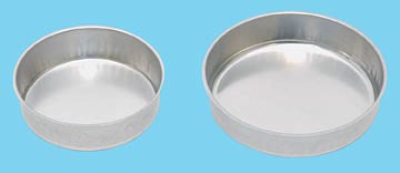 smooth sided disposable aluminum mixing dish