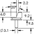 low profile 70 degree sem mount dimensions