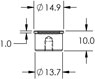 15mm Novelx mySEM Specimen Mount dimensions