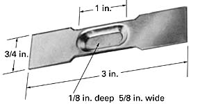 Tungsten Boat, 5/8" x 1" trough