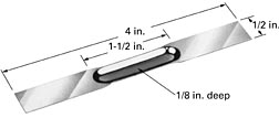 Tungsten  Boat, 1-1/2" trough