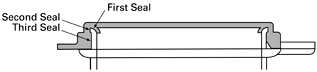 triple seal snap top specimen transport container