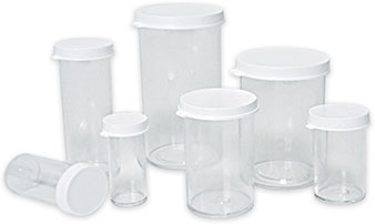 Clear Plastic Low Profile Jar with Natural Clear Flip Top Cap ( 12 Pack), Size: 4 oz