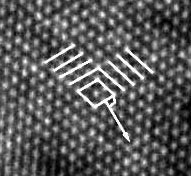 lattice image of the single crystal silicon