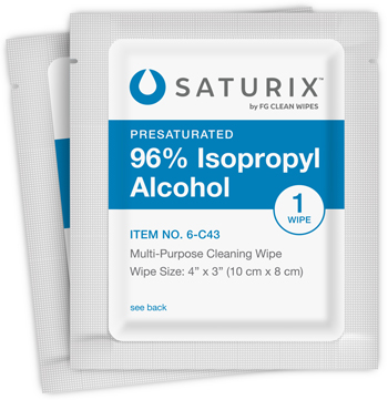 96% Isopropyl alcohol wipes