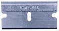 single, edge, stainless steel blade, degreased