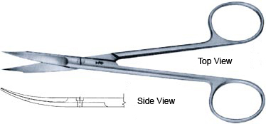 toothed blade dissecting scissors