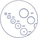 Dissecting Table, DissecTable, metric and inch circles