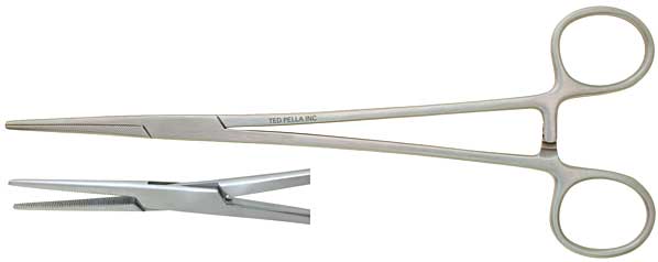 forceps, hemostat, halstead mosquito, 8.25"