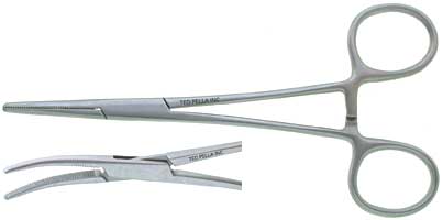 forceps, hemostat, crile, curved, 5.5"