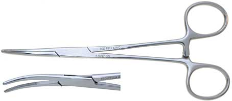 forceps, hemostat, kelly ranklin, curved, 6.25"