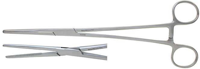 forceps, hemostat, straight, 9"