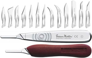 scalpel blades and handle