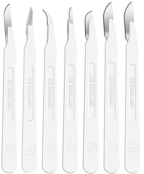 10 Sterile Surgical Blades #22 with Scalpel Knife Handle #4