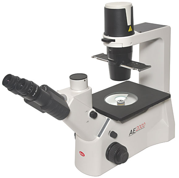 Motic 1100103800029 Series AE2000 Trinocular Inverted Microscope with PL Ph20X N-WF10X/20mm Eyepieces with Diopter Adjustment 