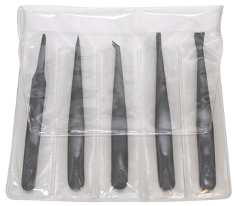 Set of 5 PELCO SV Carbon fiber Reinforced Tweezers