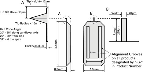 silicon afm probe, multi 75