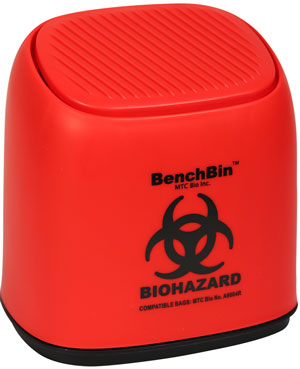 benchbin hazardous waste container
