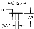 low profile fib pin mount