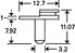 low profile fib pin mount 90°