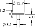 short pin low profile pin mount