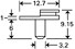 short pin low profile fib pin mount 90°