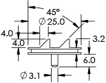 low profile 70 degree sem mount dimensions