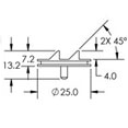 low profile 70 degree sem mount dimensions