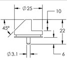 low profile 70 degree sem mount dimensions