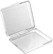 hinged clear plastic box