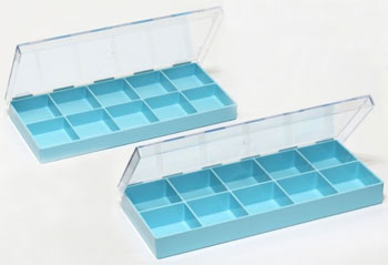 plastic box with 10 compartments