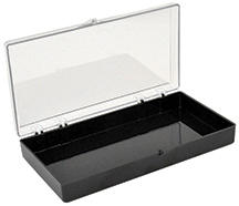 large, rectangular polystryrene box with hinges