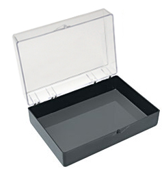 large, rectangular polystryrene box with hinges