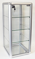 Clear Glass/Aluminum Storage Cabinet