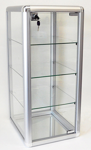 Clear Glass Aluminum Storage Cabinet