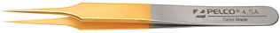 PELCO Gold Plated Tweezers, style 4.5A