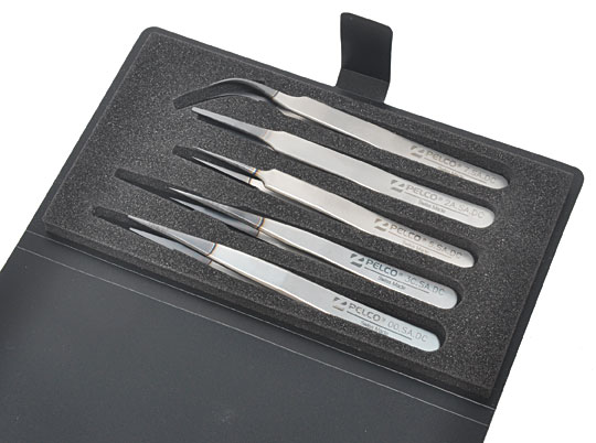 PELCO High Precision, DLC Coated Tweezer Set