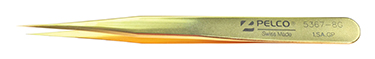 PELCO Gold Plated Tweezers, style 1