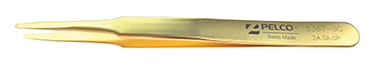 PELCO Gold Plated Tweezers, style 2A