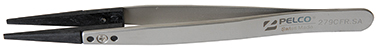 curved fine tip carbon tweezers, style 7