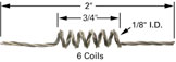 3 wire Tungsten Filament, 6 Coils