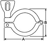 forged 304 stainless steel NW/KF wing nut clamps