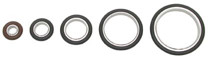 NW/KF stainless steel centering ring with viton o-ring