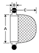 NW/KF centering ring, 304 stainless steel with 60 mesh ss screen and viton o-ring