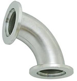 NW/KF 90° elbow, 304 stainless steel vacuum connectors