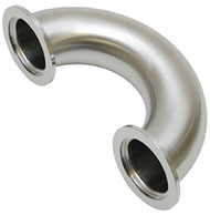 NW/KF 180° return elbow, 304 stainless steel