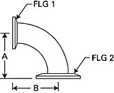 NW/KF 90° reducing/adaptive elbow, 304 stainless steel