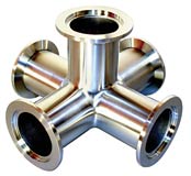 NW/KF 5-way crosses, 304 stainless steel