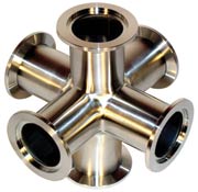 NW/KF 6-way crosses, 304 stainless steel