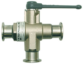 NW/KF 25 3 way ball valve